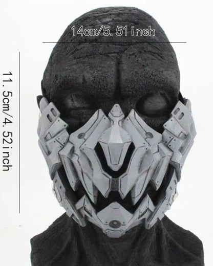 Futuristic Japanese Halloween Mask - halloween mask - Futuristic Japanese Halloween Mask with Neon Lights - View 8