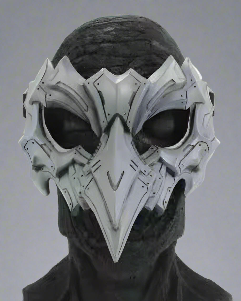Futuristic Japanese Halloween Mask -  japanese mask - Futuristic Japanese Halloween Mask with Neon Lights - View 5