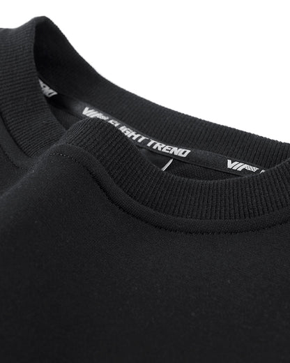 Futuristic Layered Crewneck Sweatshirt -  black - Futuristic Layered Crewneck Sweatshirt for Comfort - View 3