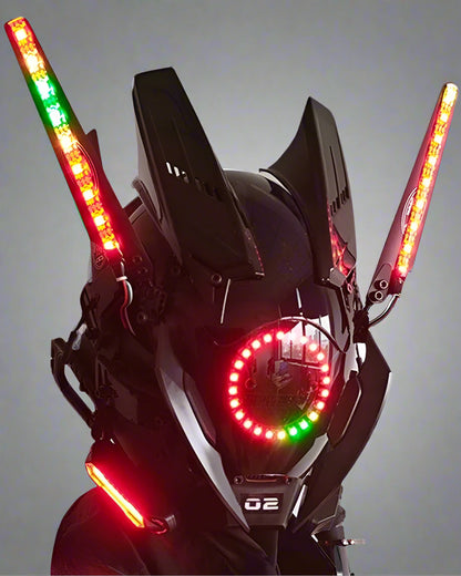 Futuristic LED Cyber Helmet - cyber helmet - Futuristic Cyberpunk LED Helmet with Custom Colors - View 8