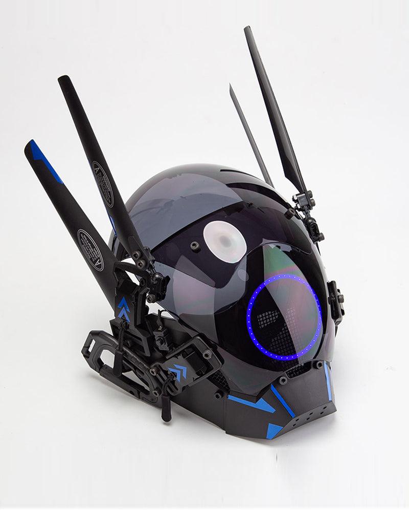 Futuristic LED Cyberpunk Helmet -  adjustable fit - LED Cyberpunk Helmet for Futuristic Looks - View 3