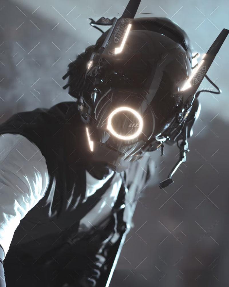Futuristic LED Cyberpunk Helmet - cyberpunk events - LED Cyberpunk Helmet for Futuristic Looks - View 10