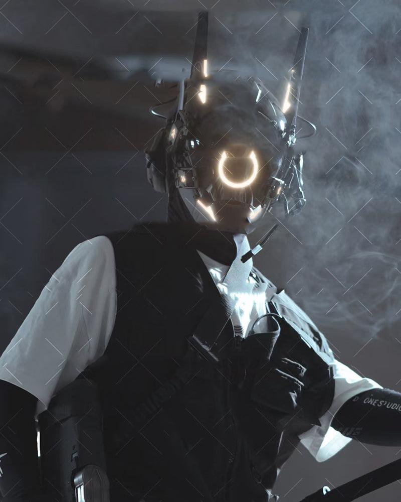 Futuristic LED Cyberpunk Helmet - cyberpunk - LED Cyberpunk Helmet for Futuristic Looks - View 9