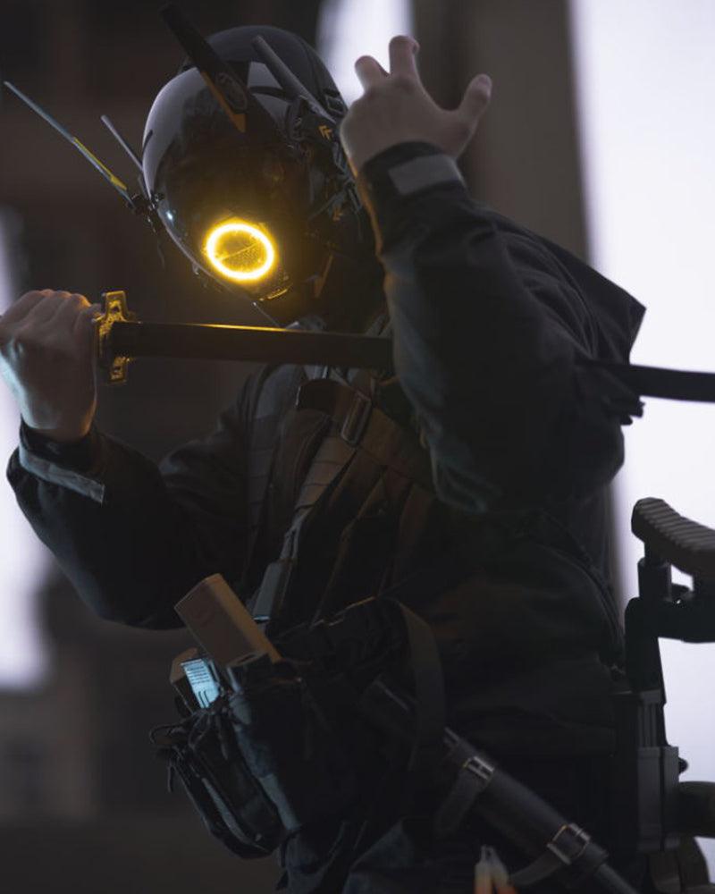 Futuristic LED Cyberpunk Helmet -  led helmet - LED Cyberpunk Helmet for Futuristic Looks - View 13