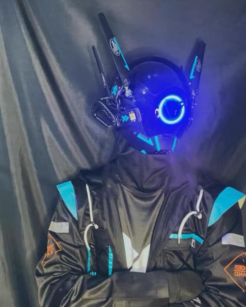 LED Cyberpunk Helmet for Futuristic Looks – Imaphotic