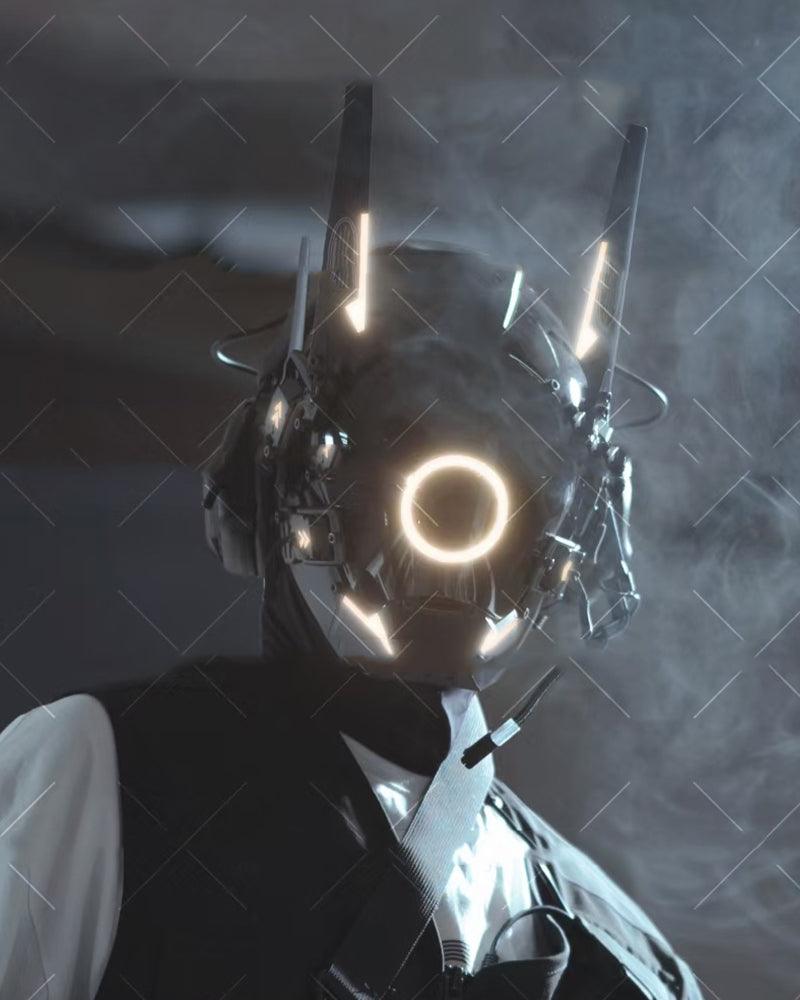 Futuristic LED Cyberpunk Helmet -  sci-fi conventions - LED Cyberpunk Helmet for Futuristic Looks - View 8
