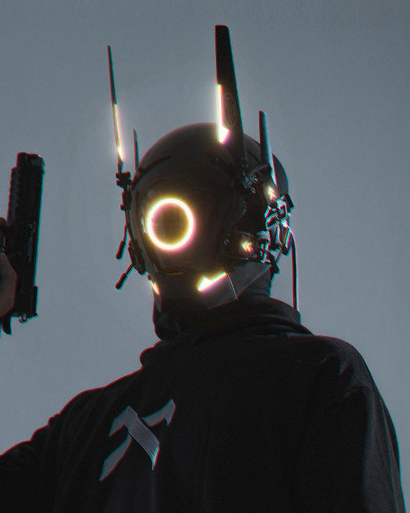 Futuristic LED Cyberpunk Helmet -  sci-fi - LED Cyberpunk Helmet for Futuristic Looks - View 7