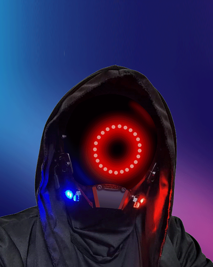 Futuristic LED Half Face Mask -  led mask - Futuristic LED Half Face Mask for Unique Style - View 4