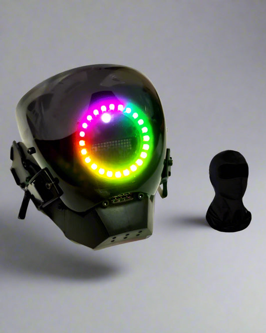 Futuristic LED Half Face Mask - cyberpunk helmet - Futuristic LED Half Face Mask for Unique Style - Main view