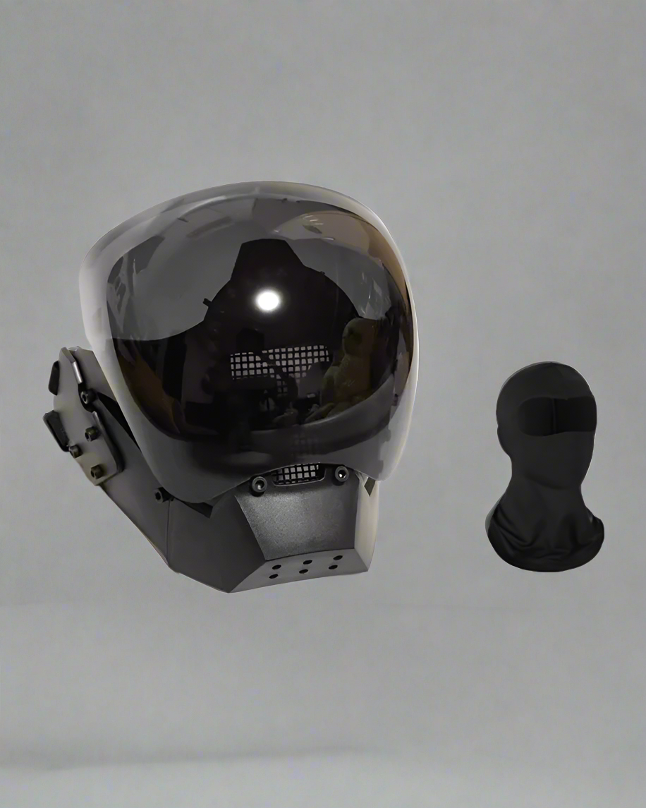 Futuristic LED Half Face Mask - cyberpunk mask - Futuristic LED Half Face Mask for Unique Style - View 2