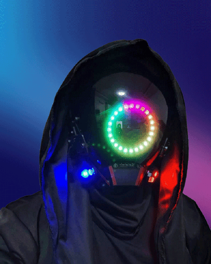 Futuristic LED Half Face Mask -  black mask - Futuristic LED Half Face Mask for Unique Style - View 3