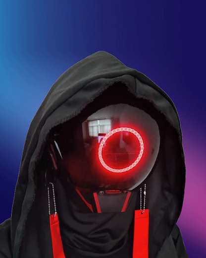 Futuristic LED Half Face Mask -  premium pc mask - Futuristic LED Half Face Mask for Unique Style - View 5