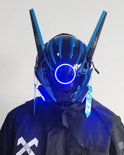 Futuristic LED Wing Helmet - cyberpunk helmet - Futuristic LED Wing Helmet for Cyberpunk Style - Main view