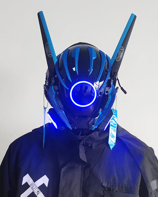 Futuristic LED Wing Helmet - cyberpunk helmet - Futuristic LED Wing Helmet for Cyberpunk Style - Main view