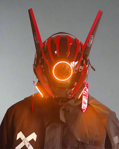 Futuristic LED Wing Helmet - cyberpunk style helmet - Futuristic LED Wing Helmet for Cyberpunk Style - View 2