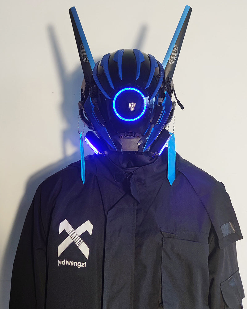 Futuristic LED Wing Helmet -  led helmet - Futuristic LED Wing Helmet for Cyberpunk Style - View 5