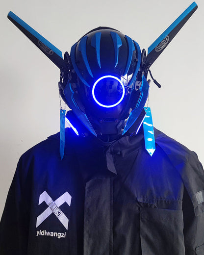 Futuristic LED Wing Helmet -  rechargeable helmet lights - Futuristic LED Wing Helmet for Cyberpunk Style - View 6