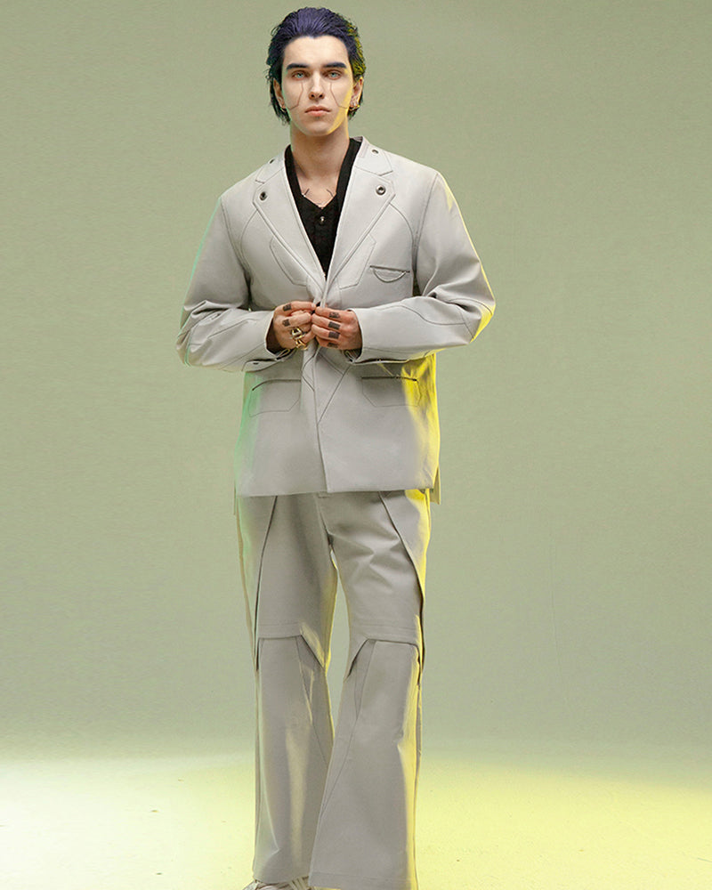 Futuristic Magnetic Buckle Suit -  size chart for jackets - Futuristic Magnetic Buckle Techwear Jacket - View 9