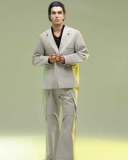 Futuristic Magnetic Buckle Suit -  size chart for jackets - Futuristic Magnetic Buckle Techwear Jacket - View 9