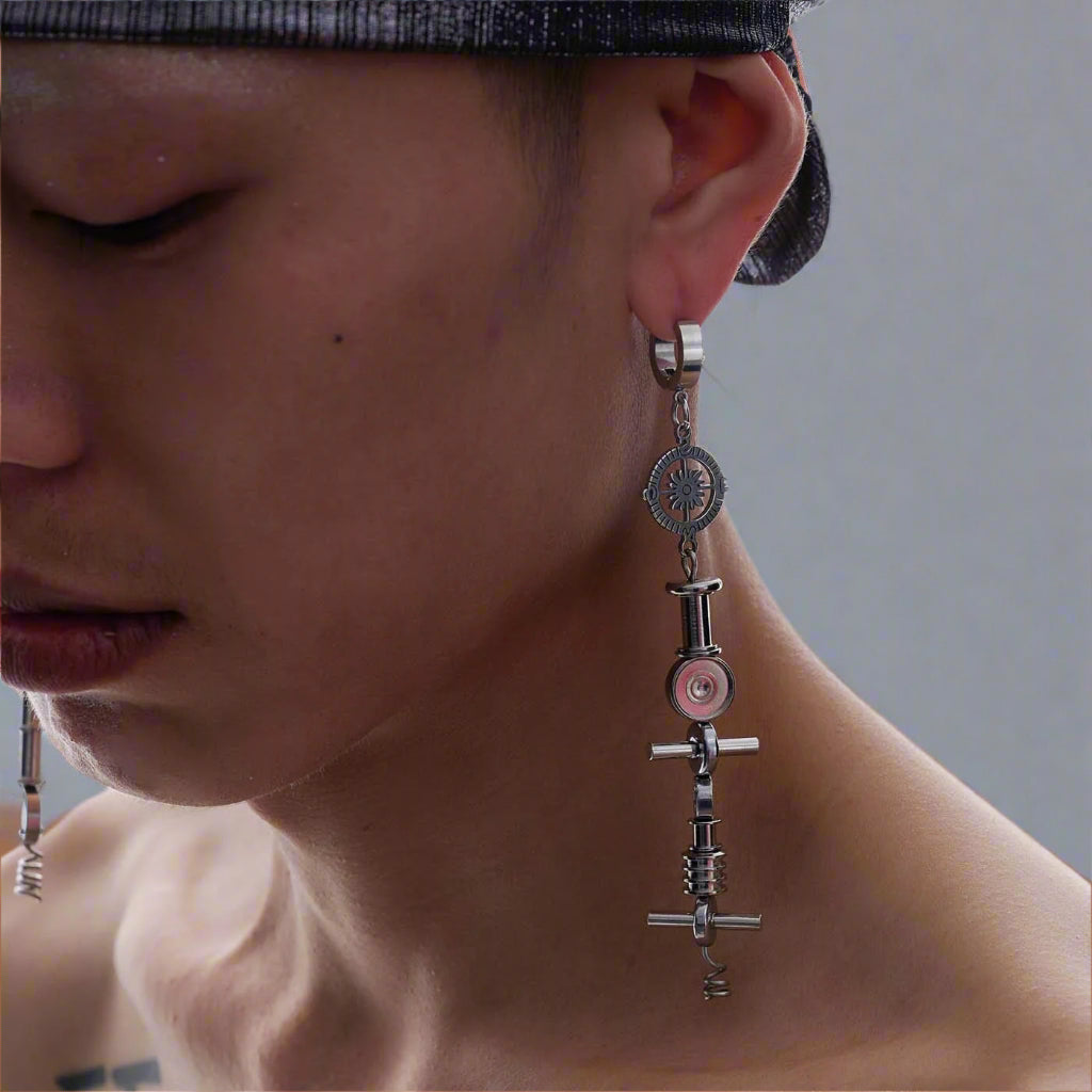 Futuristic Mech Ear Clips - ear clips - Futuristic Mech Ear Clips for a Unique Look - Main view