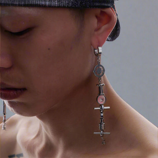 Futuristic Mech Ear Clips - ear clips - Futuristic Mech Ear Clips for a Unique Look - Main view