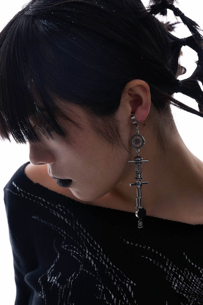 Futuristic Mech Ear Clips -  mech earrings - Futuristic Mech Ear Clips for a Unique Look - View 5