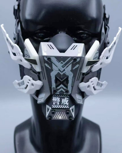 Futuristic Mech Half Face Mask -  adjustable face mask - Futuristic Mech Half Face Mask for Techwear Style - View 4