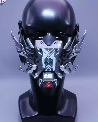 Futuristic Mech Half Face Mask -  adjustable - Futuristic Mech Half Face Mask for Techwear Style - View 10