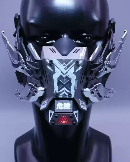 Futuristic Mech Half Face Mask -  futuristic - Futuristic Mech Half Face Mask for Techwear Style - View 6