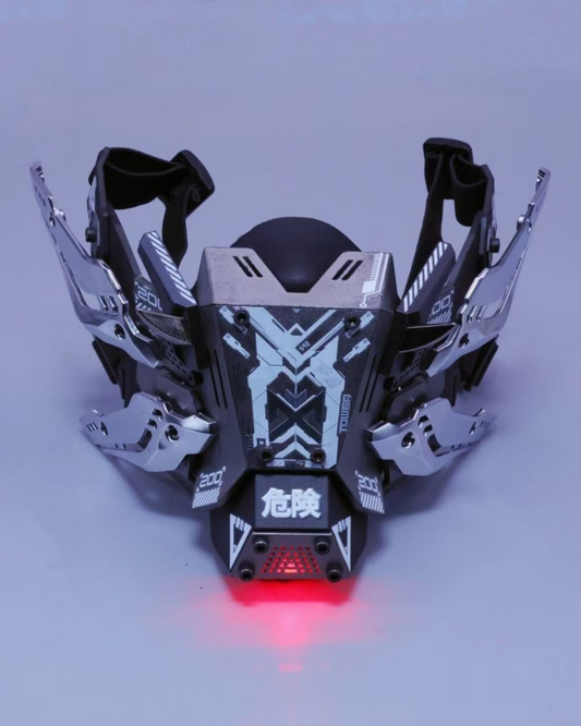 Futuristic Mech Half Face Mask - techwear - Futuristic Mech Half Face Mask for Techwear Style - Main view