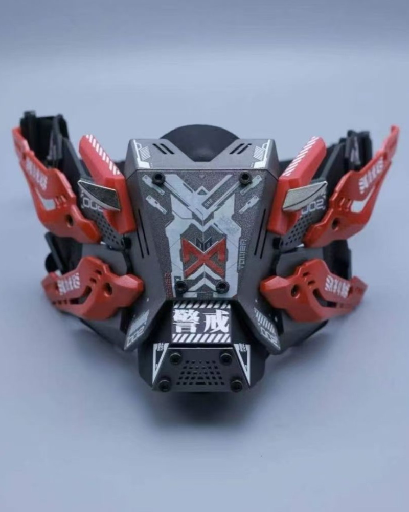 Futuristic Mech Half Face Mask - techwear mask - Futuristic Mech Half Face Mask for Techwear Style - View 2