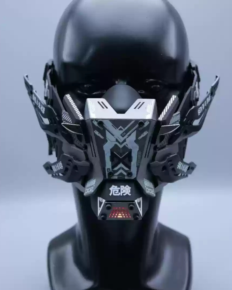 Futuristic Mech Half Face Mask - techwear mask - Futuristic Mech Half Face Mask for Techwear Style - View 9