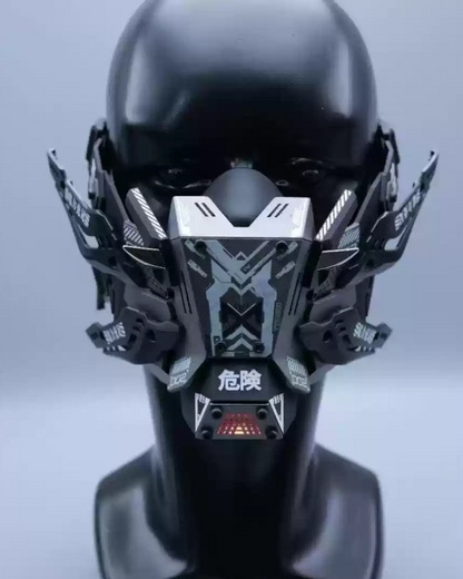 Futuristic Mech Half Face Mask - techwear mask - Futuristic Mech Half Face Mask for Techwear Style - View 9