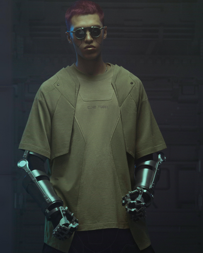 Futuristic Mecha Cyberpunk Tee - cyberpunk - Futuristic Mecha Cyberpunk Tee for Trendy Style - Main view