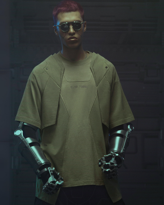 Futuristic Mecha Cyberpunk Tee - cyberpunk - Futuristic Mecha Cyberpunk Tee for Trendy Style - Main view