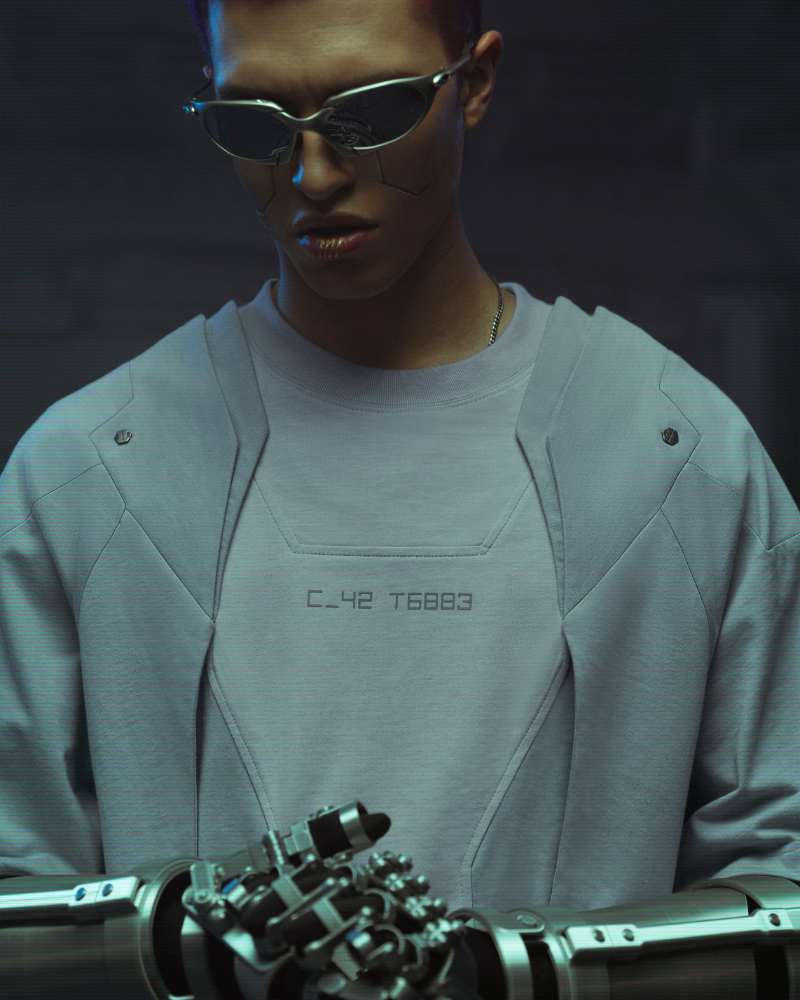 Futuristic Mecha Cyberpunk Tee - cyberpunk - Futuristic Mecha Cyberpunk Tee for Trendy Style - View 9