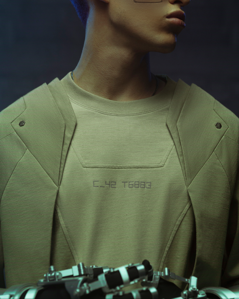 Futuristic Mecha Cyberpunk Tee -  futuristic - Futuristic Mecha Cyberpunk Tee for Trendy Style - View 4