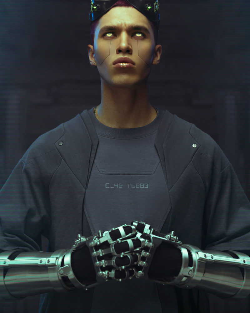 Futuristic Mecha Cyberpunk Tee - sci-fi t-shirt - Futuristic Mecha Cyberpunk Tee for Trendy Style - View 2