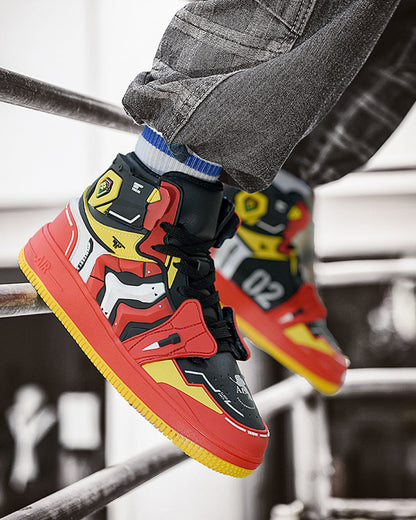 Futuristic Mecha Sneakers -  purple sneakers - Stylish Mecha Sneakers in Purple and Red for Comfort - View 13