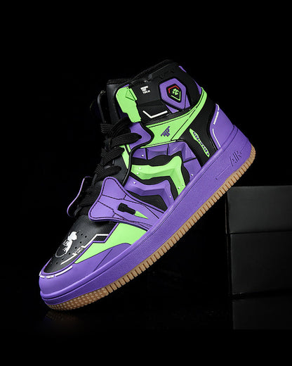 Futuristic Mecha Sneakers - stylish sneakers - Stylish Mecha Sneakers in Purple and Red for Comfort - View 9