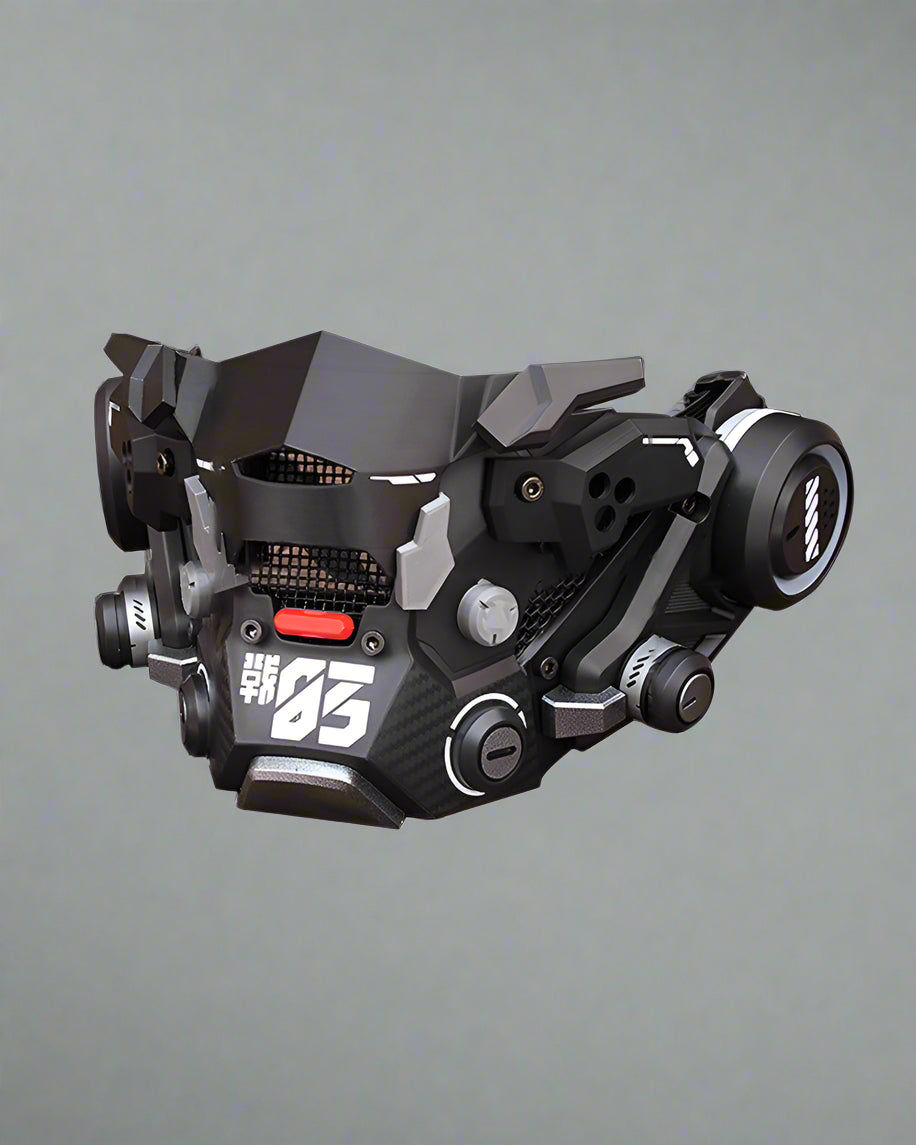 Futuristic Mesh Half Mask - adjustable fit mask - Futuristic Mesh Half Mask: Unique Techwear Design - Main view
