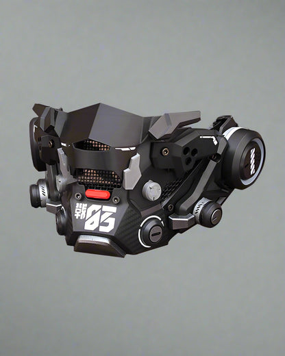 Futuristic Mesh Half Mask - adjustable fit mask - Futuristic Mesh Half Mask: Unique Techwear Design - Main view
