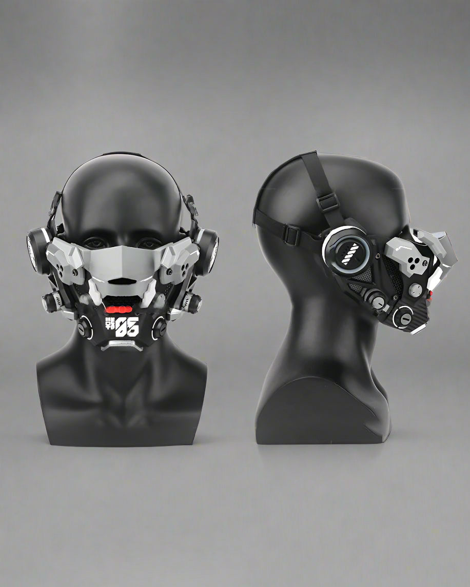 Futuristic Mesh Half Mask -  mesh mask - Futuristic Mesh Half Mask: Unique Techwear Design - View 11