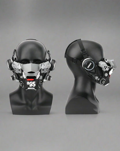 Futuristic Mesh Half Mask -  mesh mask - Futuristic Mesh Half Mask: Unique Techwear Design - View 11
