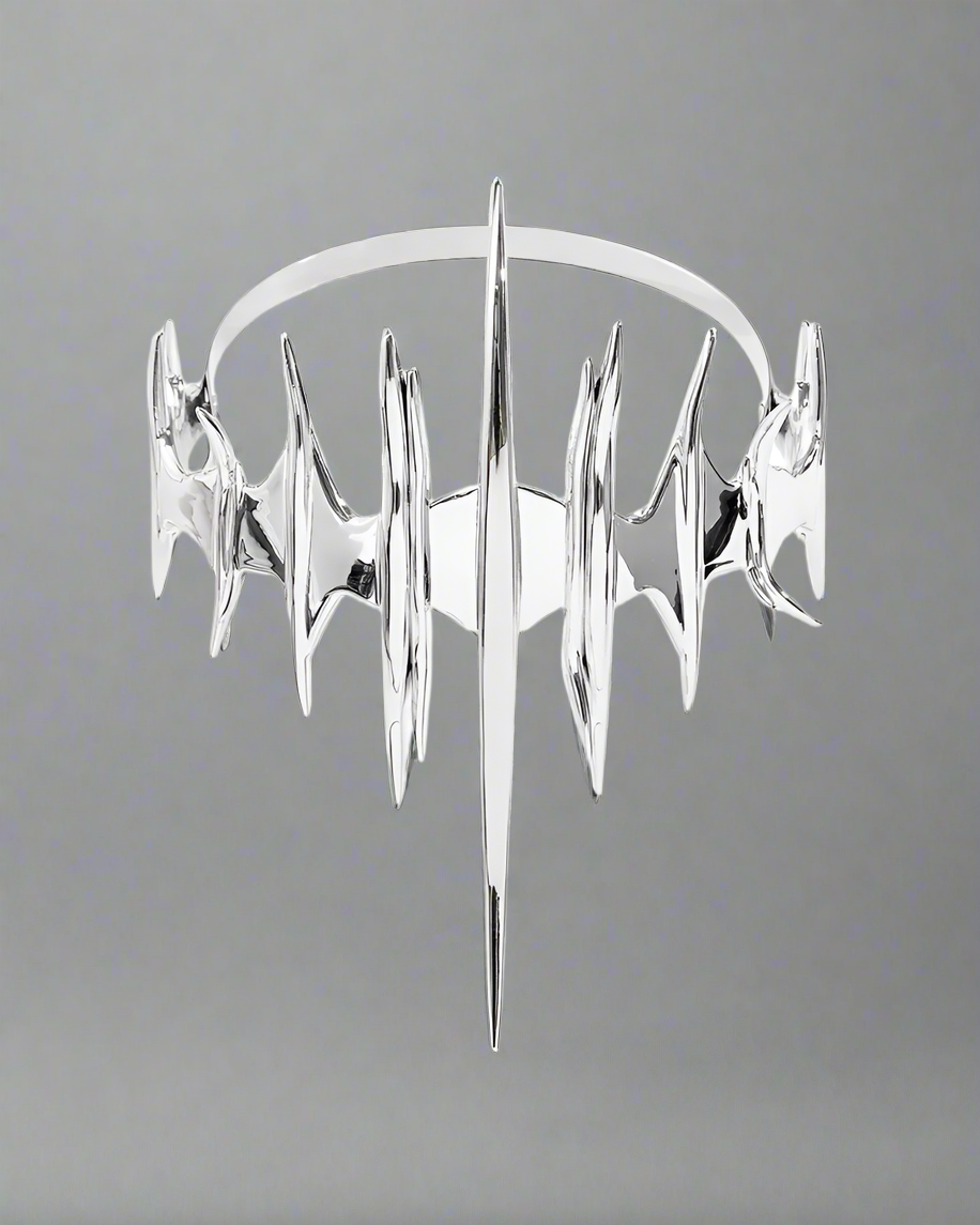 Futuristic Metal Sci-Fi Mask - dystopian aesthetic mask - Futuristic Metal Sci-Fi Mask for Stylish Statements - Main view