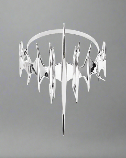 Futuristic Metal Sci-Fi Mask - dystopian aesthetic mask - Futuristic Metal Sci-Fi Mask for Stylish Statements - Main view