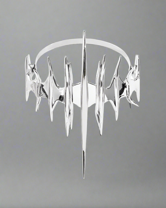 Futuristic Metal Sci-Fi Mask - dystopian aesthetic mask - Futuristic Metal Sci-Fi Mask for Stylish Statements - Main view