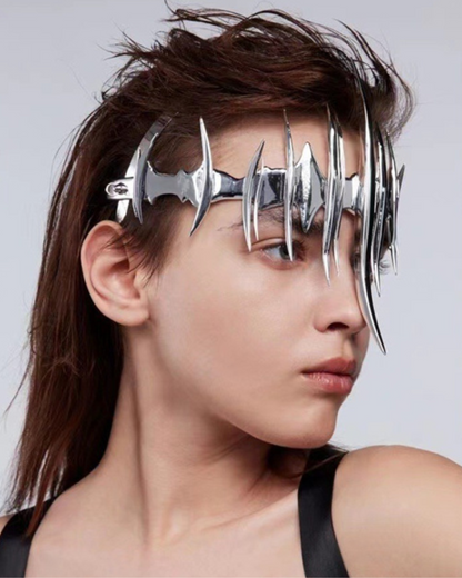 Futuristic Metal Sci-Fi Mask - sci-fi mask - Futuristic Metal Sci-Fi Mask for Stylish Statements - View 2