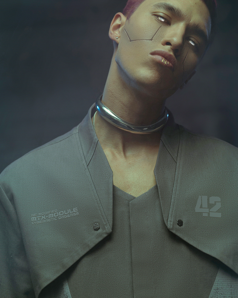 Futuristic Military Short Sleeve Shirt -  japanese design - Futuristic Military Short Sleeve Shirt for Casual Style - View 5