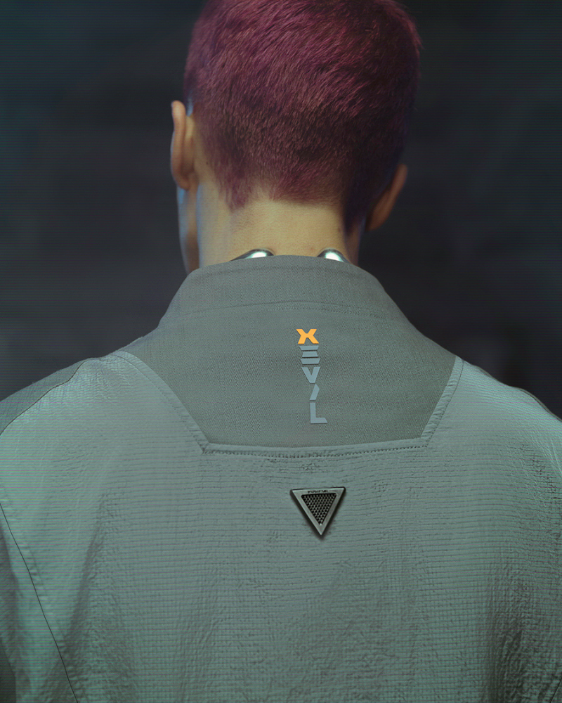 Futuristic Military Short Sleeve Shirt -  japanese mech designs - Futuristic Military Short Sleeve Shirt for Casual Style - View 6